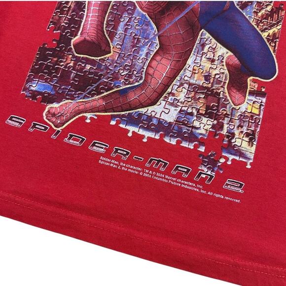 Spider-Man 2 Vintage Puzzle Pieces 2004 Movie Promo T-shirt - Picture 2 of 4